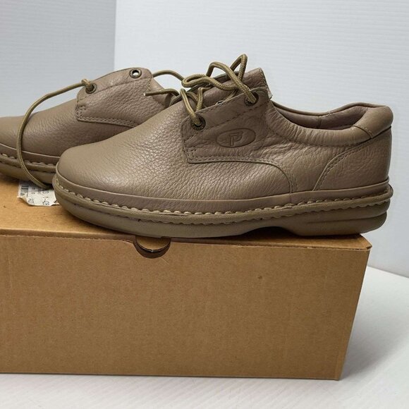 New Women's Propet Comfort Walkers Leather Shoes Size 7 1/2 Taupe - Picture 1 of 7